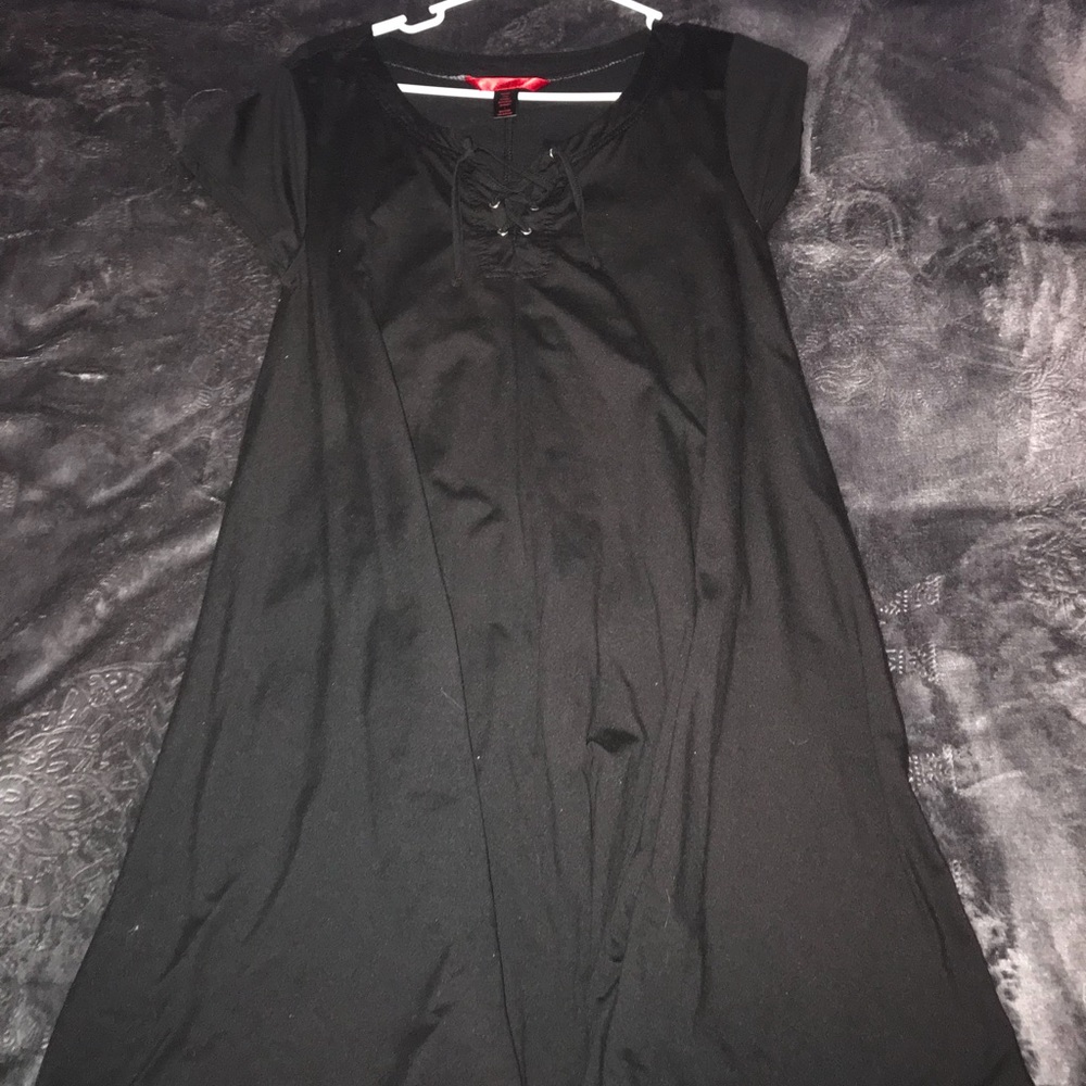 Black Flow-y t-shirt dress